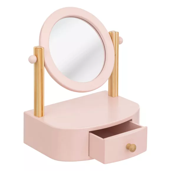 Eminza Coiffeuse à Poser Enfant Bois (H28 Cm) Louna Rose