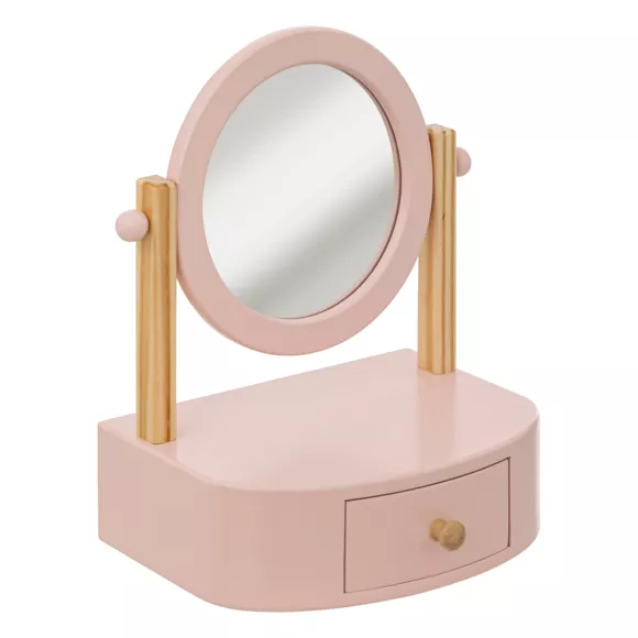 Eminza Coiffeuse à Poser Enfant Bois (H28 Cm) Louna Rose