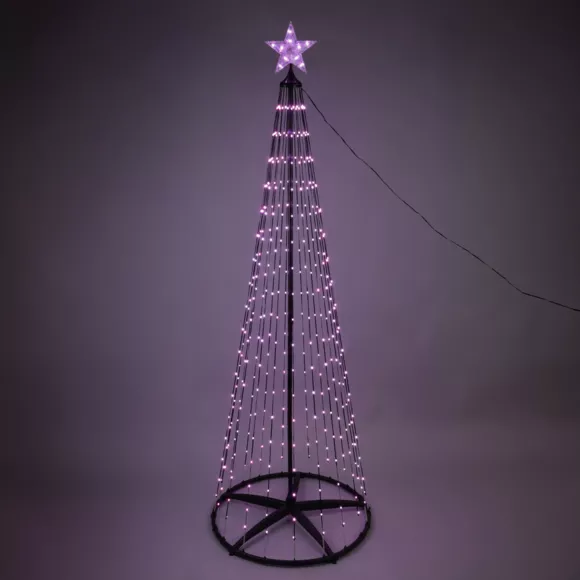 Eminza Cône Lumineux Digital 370 Micro Led (H210 Cm) Twinkling Noir Et Multicolore