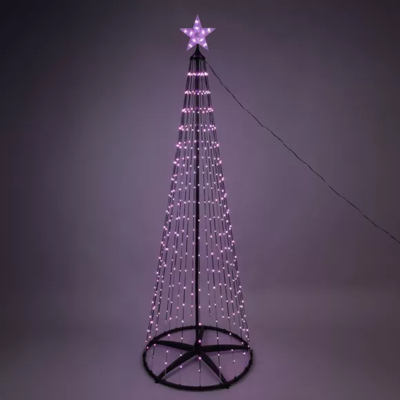 Eminza Cône Lumineux Digital 550 Micro Led (H300 Cm) Twinkling Noir Et Multicolore