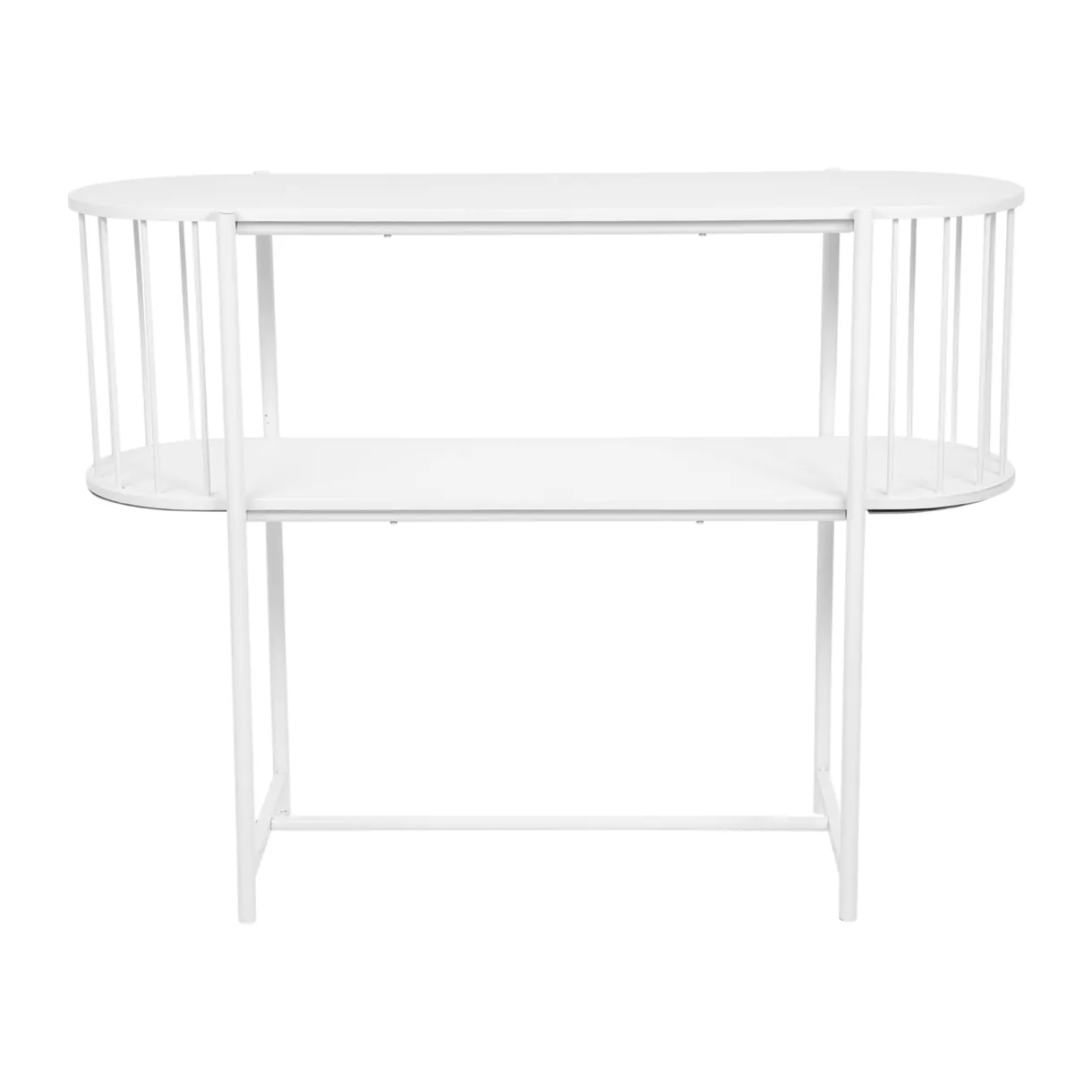 eminza Console bois et métal 2 niveaux (H75 cm) Octave Blanche
