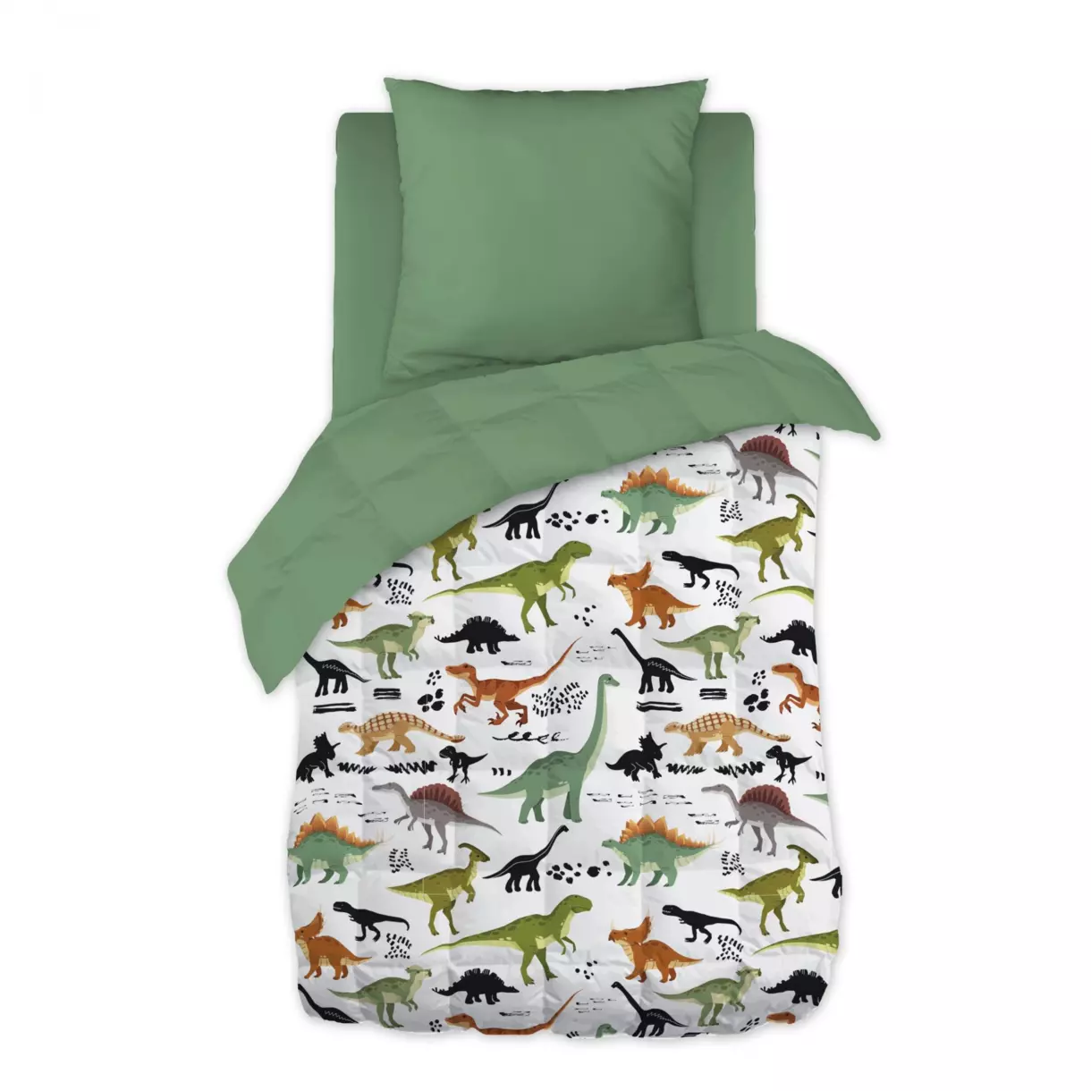 eminza Couette imprimée enfant (140 x 200 cm) Cretace Verte