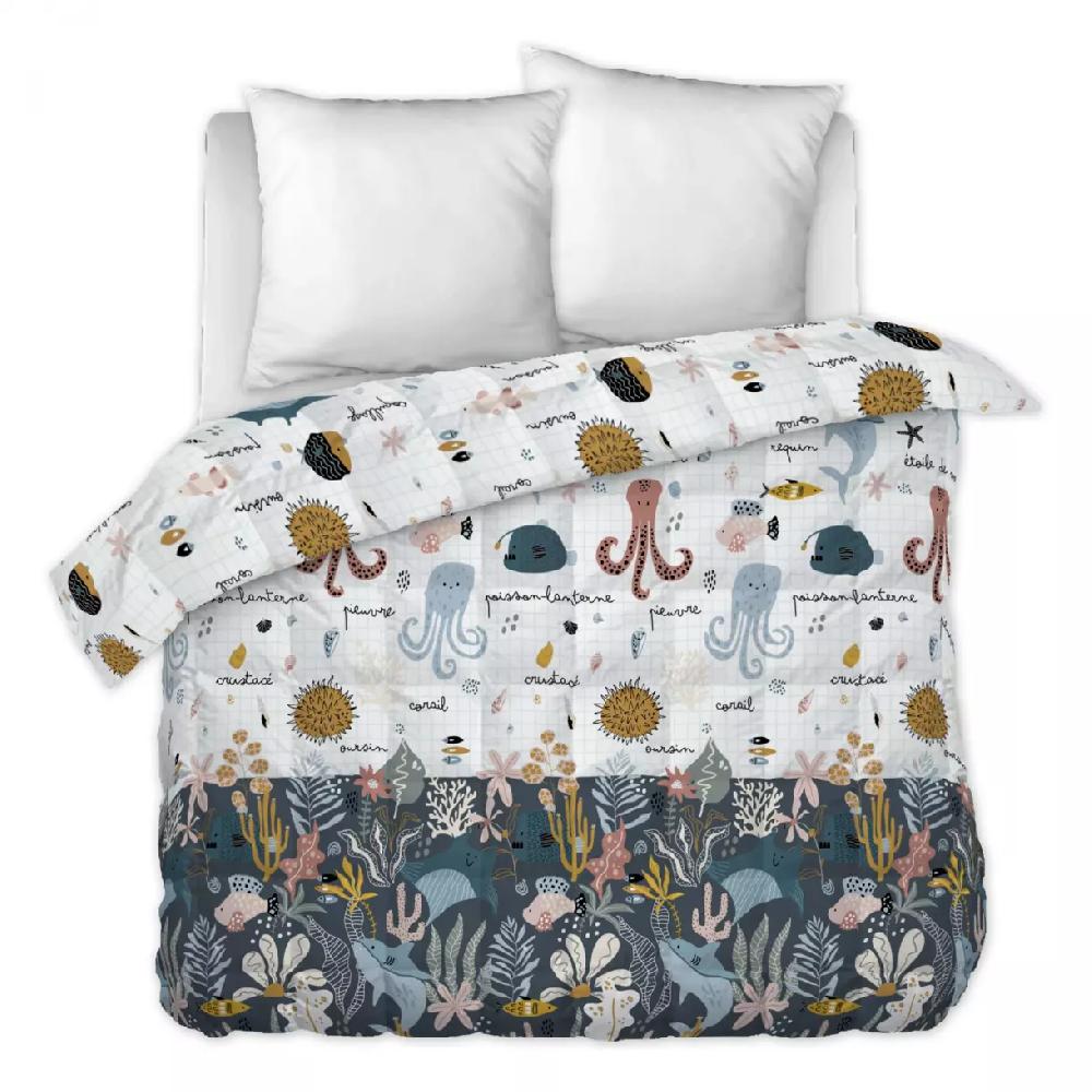 eminza Couette imprimée enfant (260 x 240 cm) Octopia Multicolore