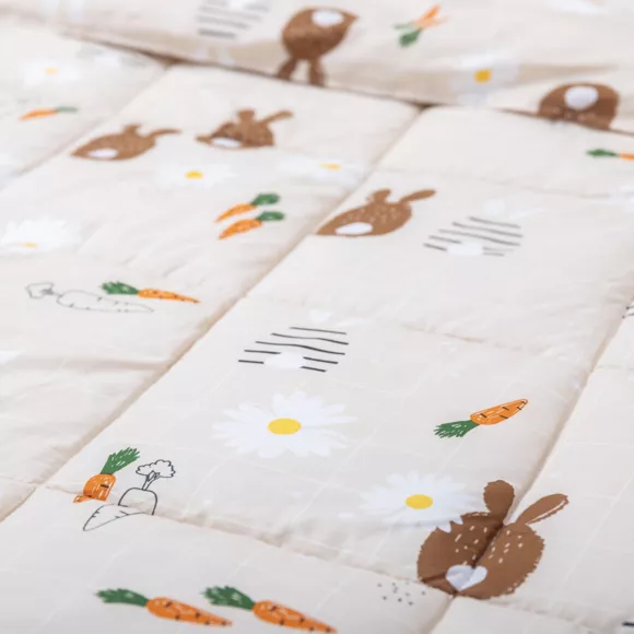Eminza Couette Imprimée Enfant Et Sa Taie D'oreiller (140 X 200 Cm) Pompon Marron