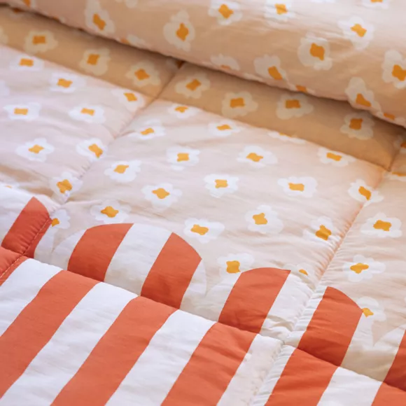 Eminza Couette Imprimée Enfant Et Une Taie D'oreiller (140 X 200 Cm) Fresh Popcorn Rouge