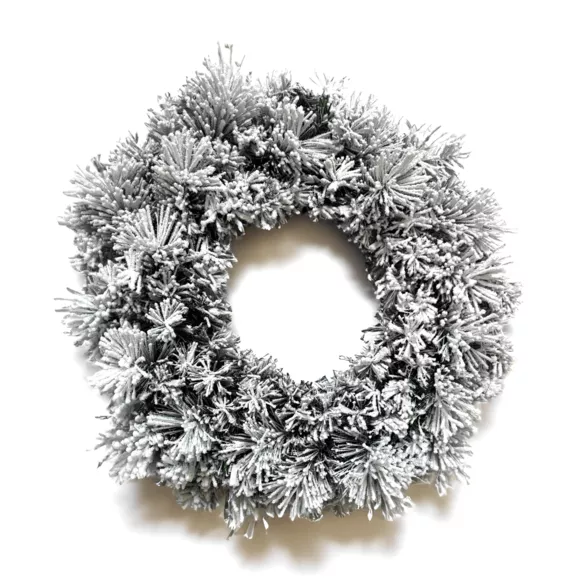 Eminza Couronne De Noël (D50 Cm) Edmonton Vert Enneigé