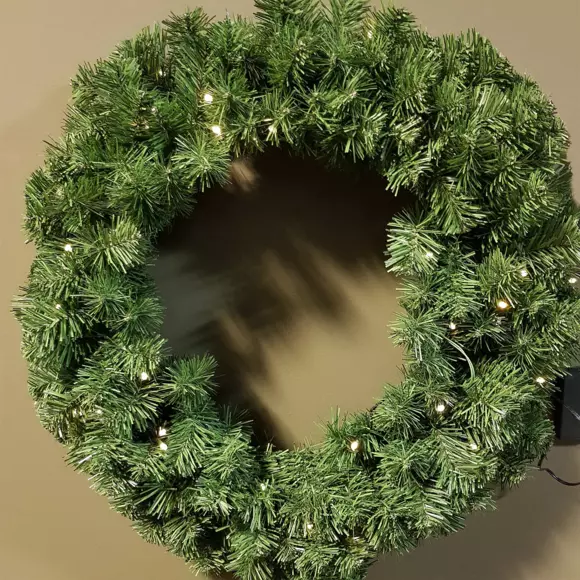 Eminza Couronne De Noël Lumineuse Clignotante (D60 Cm) Royal Multicolore