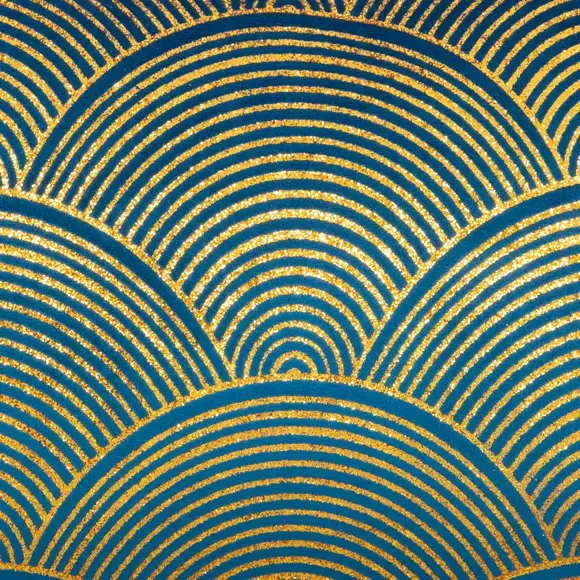 Eminza Coussin Carré (40 X 40 Cm) Glitter Bleu Canard