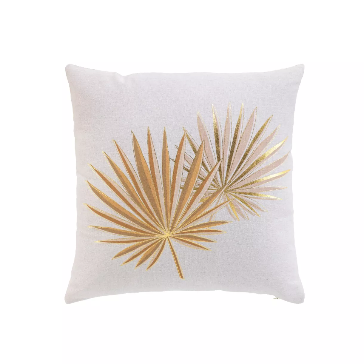 eminza Coussin carré coton (40 x 40 cm) Lotus Jaune ocre