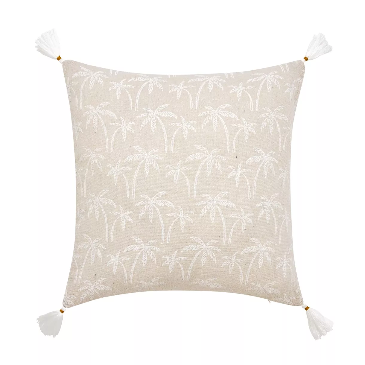 eminza Coussin carré coton (45 x 45 cm) Saharis Beige