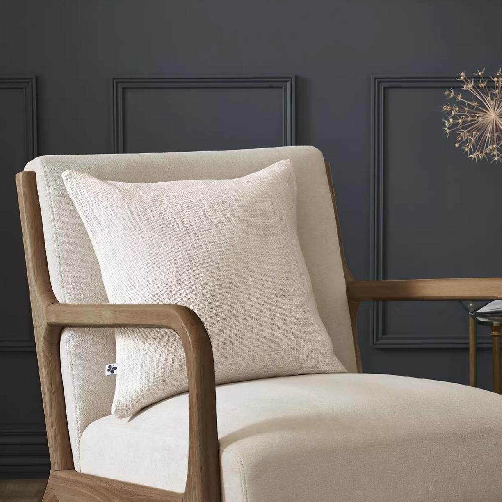 eminza Coussin carré coton (45 x 45 cm) Sixtine Beige