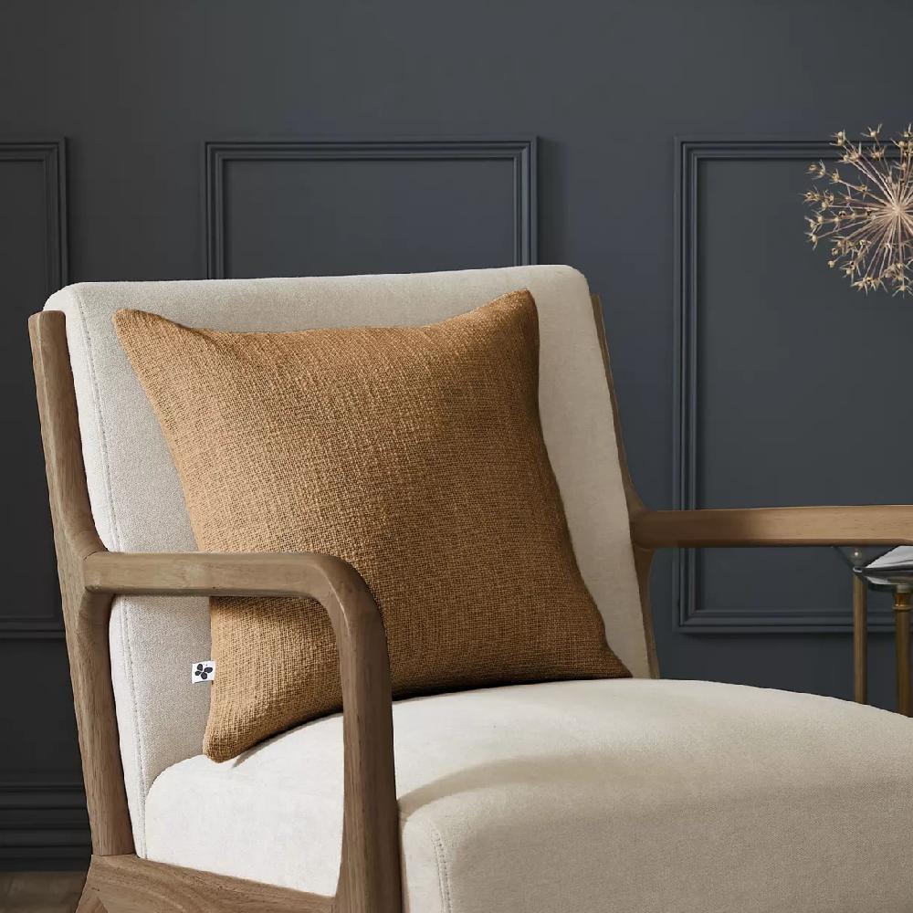 eminza Coussin carré coton (45 x 45 cm) Sixtine Camel