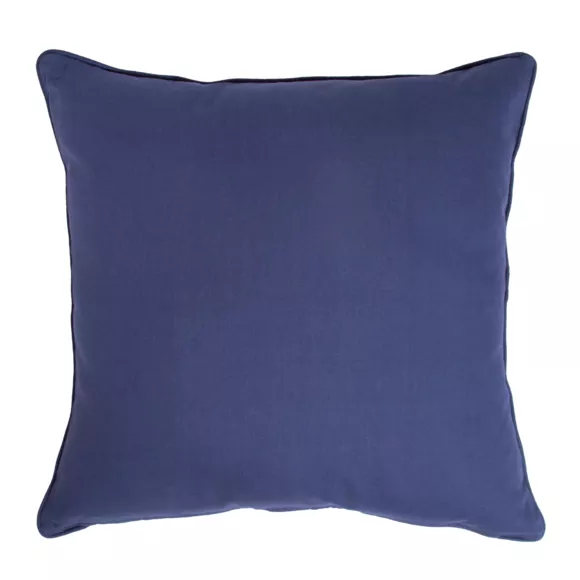 Eminza Coussin Carré Coton (60 X 60 Cm) Pixel Bleu Marine