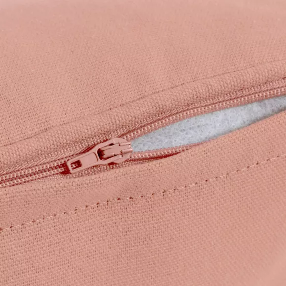 Eminza Coussin Carré Coton (60 X 60 Cm) Pixel Rose Pêche