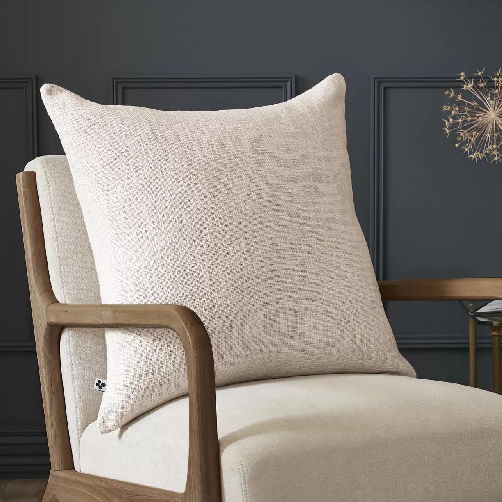 eminza Coussin carré coton (60 x 60 cm) Sixtine Beige