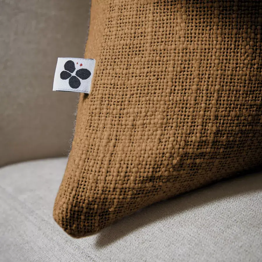 Eminza Coussin Carré Coton (60 X 60 Cm) Sixtine Camel