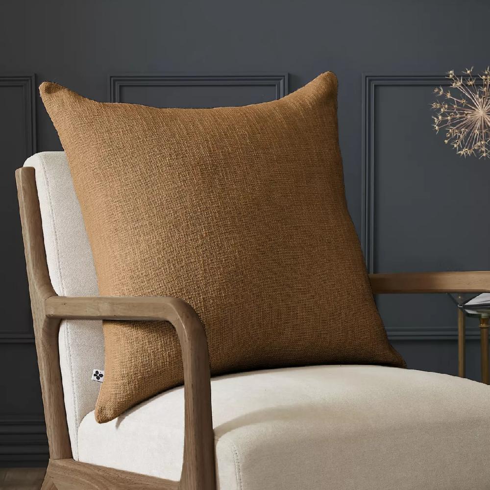eminza Coussin carré coton (60 x 60 cm) Sixtine Camel