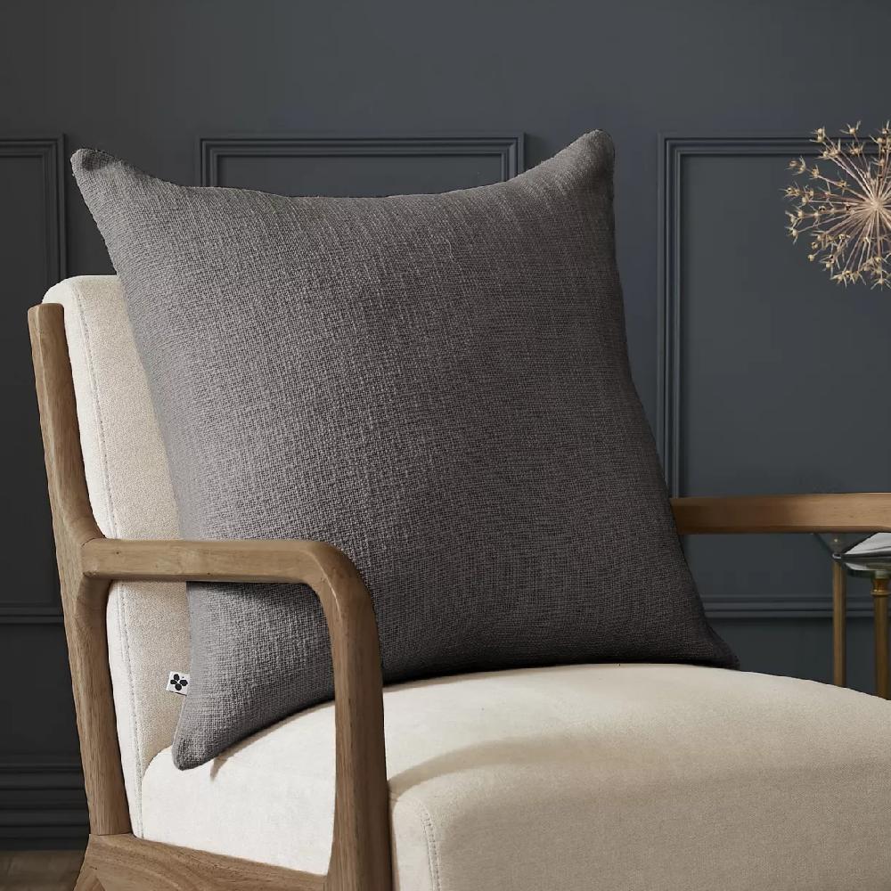 eminza Coussin carré coton (60 x 60 cm) Sixtine Gris ardoise