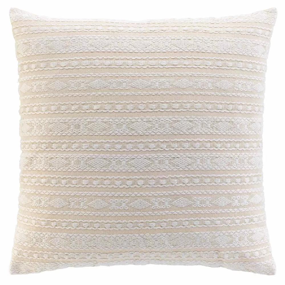eminza Coussin carré coton tissé (60 x 60 cm) Ilies Beige