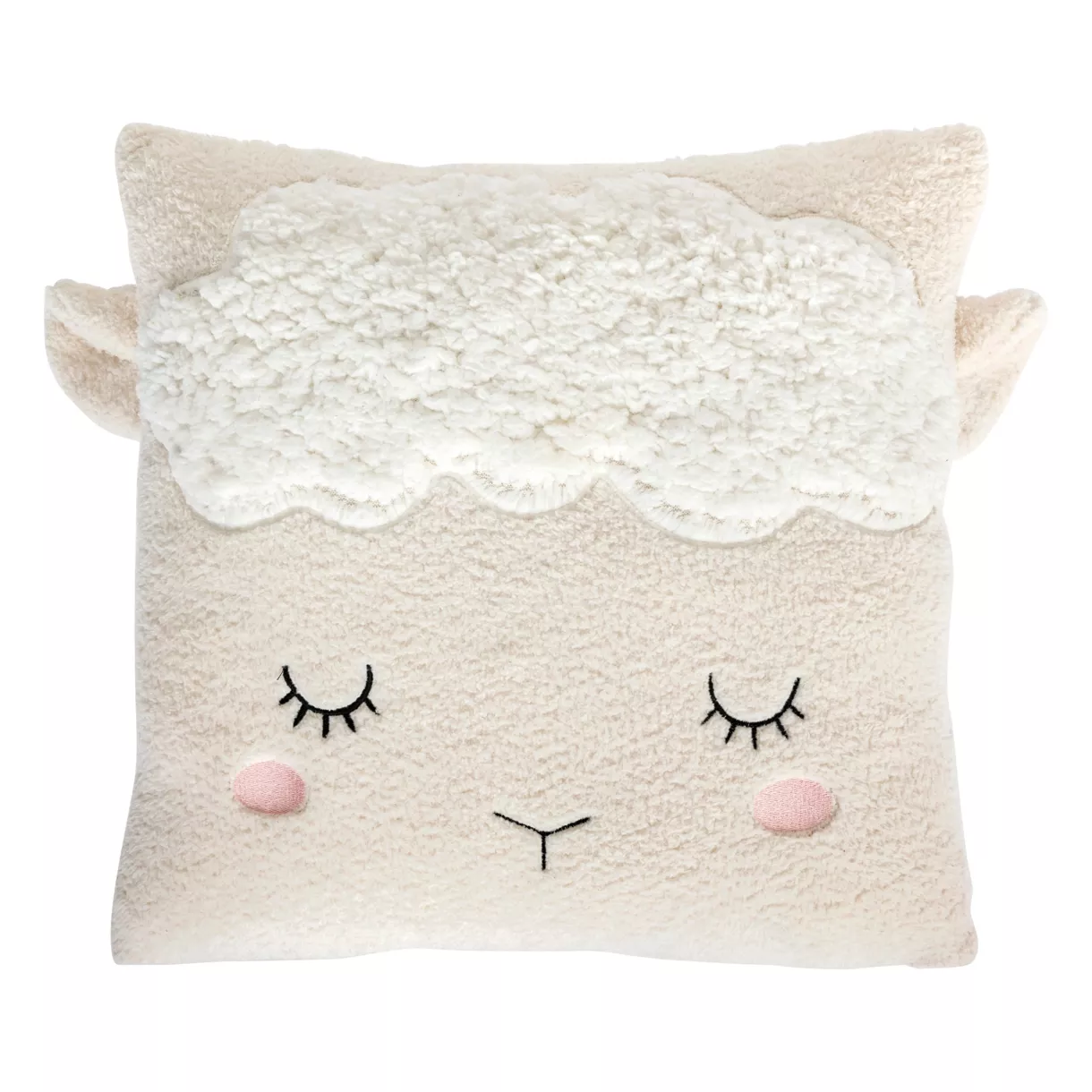 eminza Coussin carré enfant (39 x 39 cm) Mouton Beige