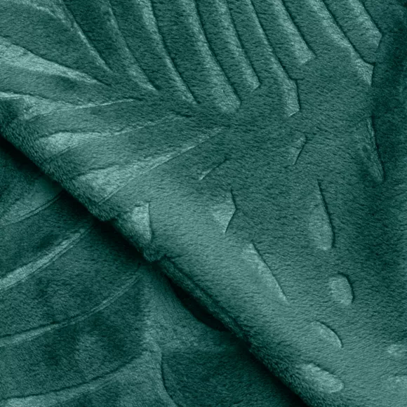 Eminza Coussin Carré Flanelle (45 X 45 Cm) Flore Vert