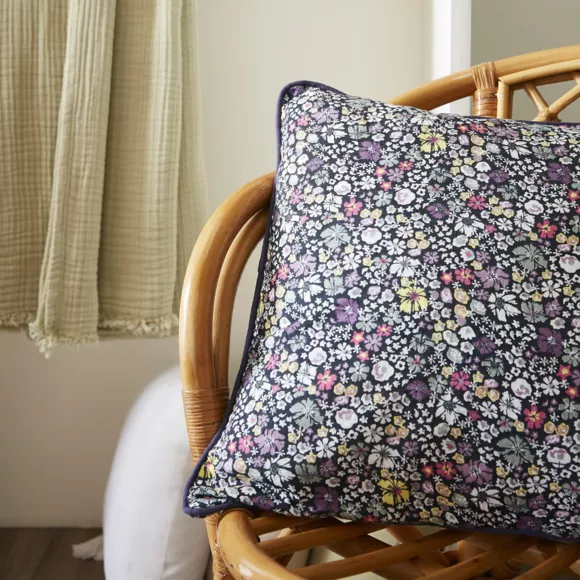 Eminza Coussin Carré Gaze De Coton (45 X 45 Cm) Elya Violet