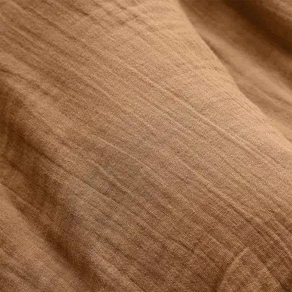 Eminza Coussin Carré Gaze De Coton (60 X 60 Cm) Gaïa Camel