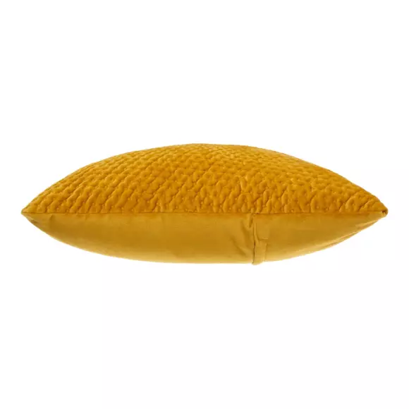 Eminza Coussin Carré Velours (40 X 40 Cm) Dolce Jaune Ocre