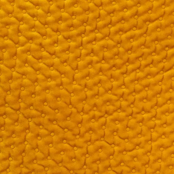 Eminza Coussin Carré Velours (40 X 40 Cm) Dolce Jaune Ocre