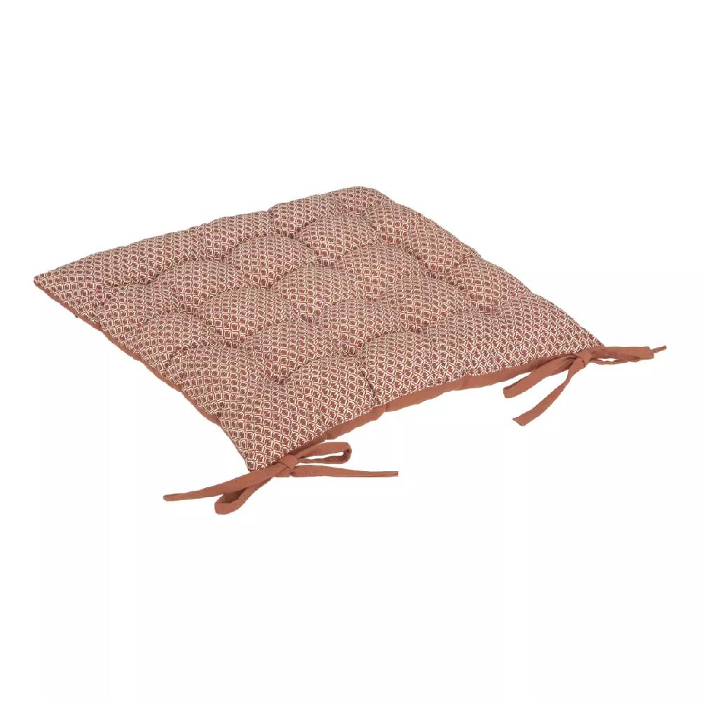 eminza Coussin de chaise carré (38 x 38 cm) Otto Terracotta