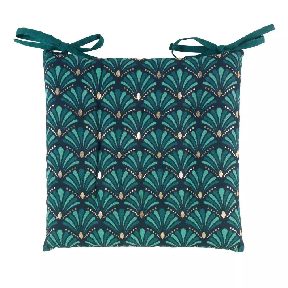 eminza Coussin de chaise carré (40 x 40 cm) Artchic Bleu canard