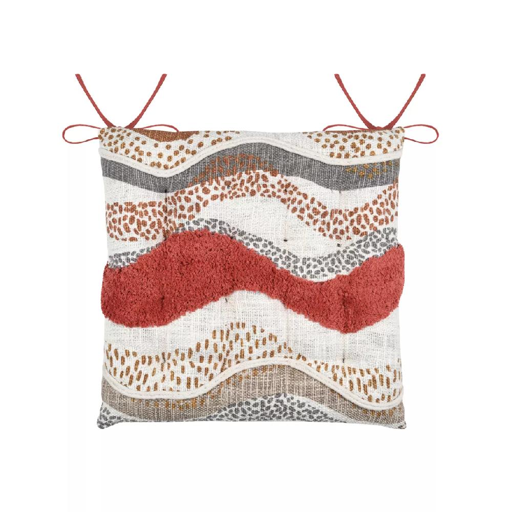 eminza Coussin de chaise carré coton (38 x 38 cm) Aswan Multicolore