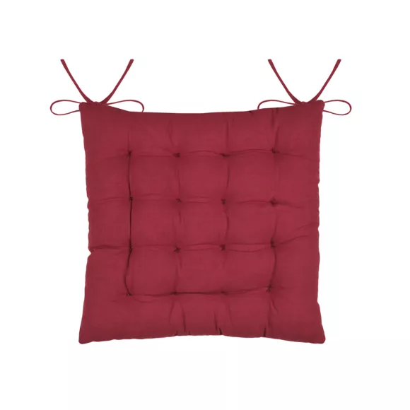 Eminza Coussin De Chaise Carré Coton (38 X 38 Cm) Valgenis Rouge