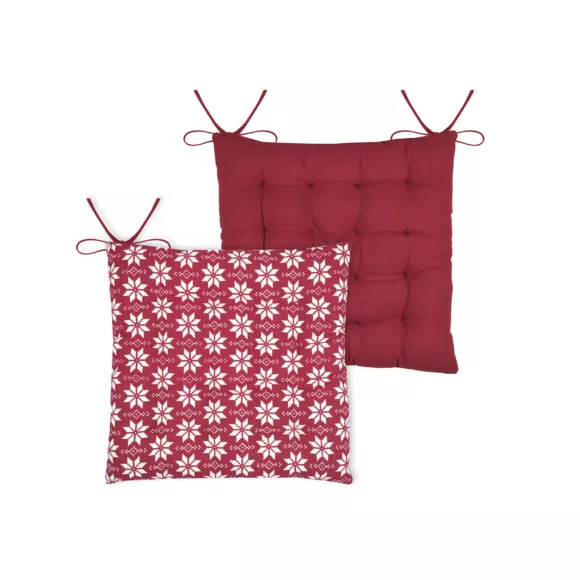 Eminza Coussin De Chaise Carré Coton (38 X 38 Cm) Valgenis Rouge