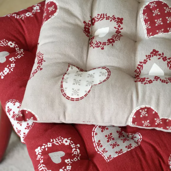 Eminza Coussin De Chaise Carré Coton (40 X 40 Cm) Ornon Taupe