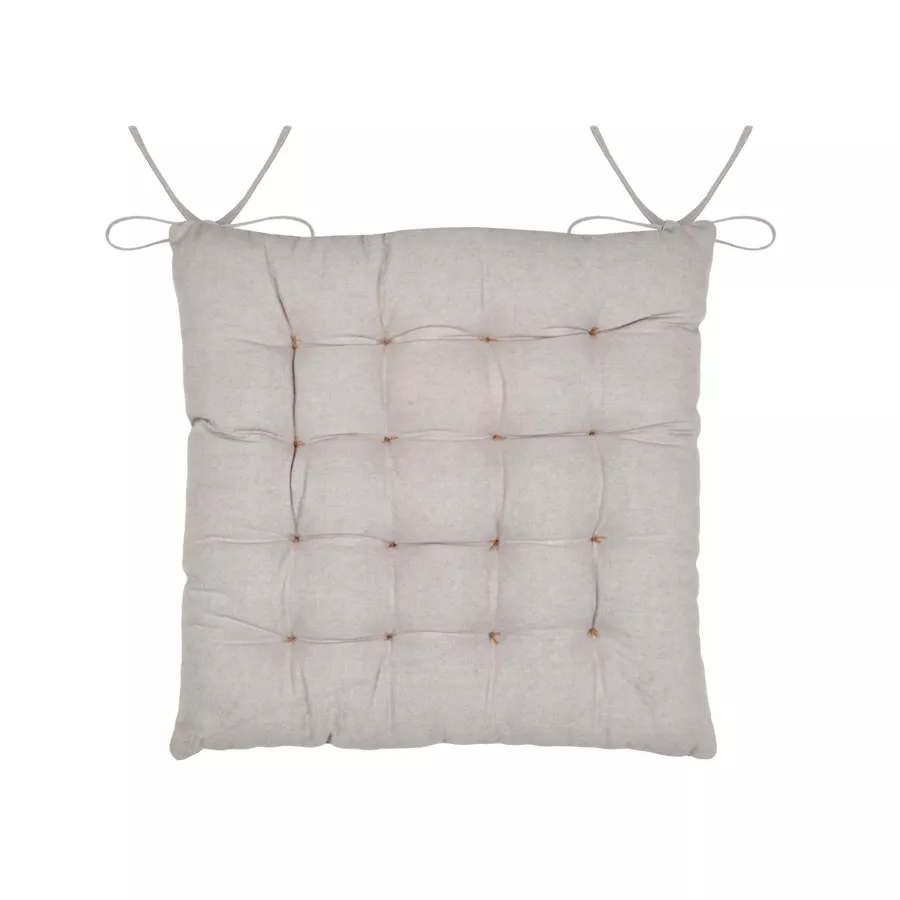 Eminza Coussin De Chaise Carré Coton (40 X 40 Cm) Ornon Taupe