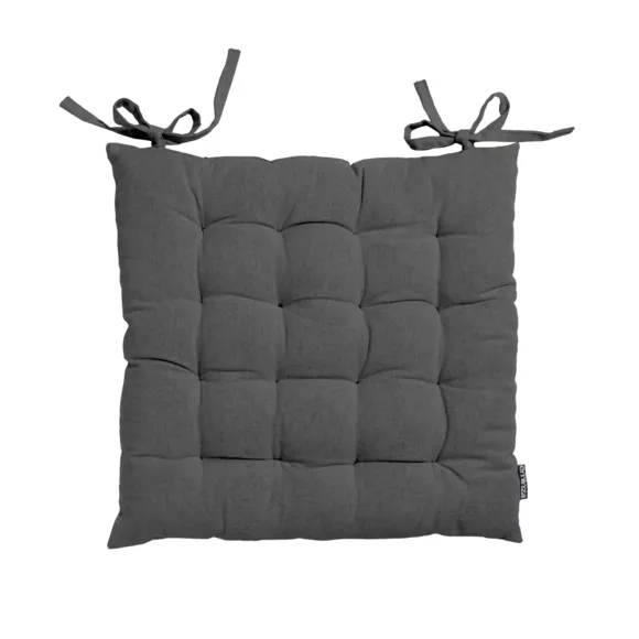 Eminza Coussin De Chaise Carré Coton (40 X 40 Cm) Pixel Gris Anthracite