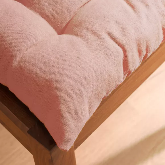 Eminza Coussin De Chaise Carré Coton (40 X 40 Cm) Pixel Rose Pêche