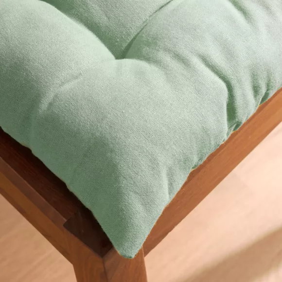 Eminza Coussin De Chaise Carré Coton (40 X 40 Cm) Pixel Vert Menthe