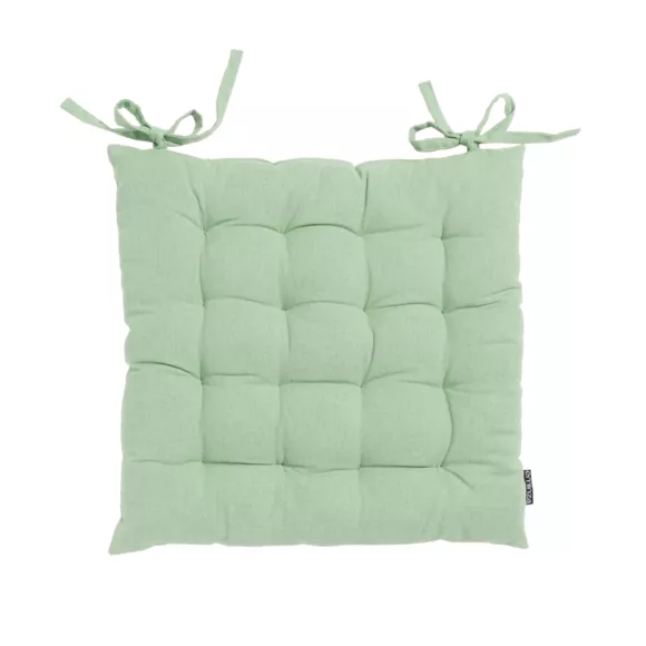 Eminza Coussin De Chaise Carré Coton (40 X 40 Cm) Pixel Vert Menthe