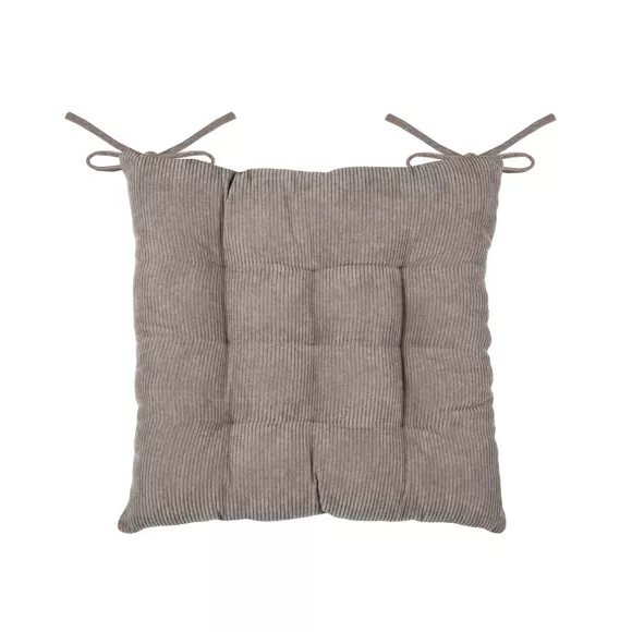 Eminza Coussin De Chaise Carré Velours (38 X 38 Cm) Dandy Taupe