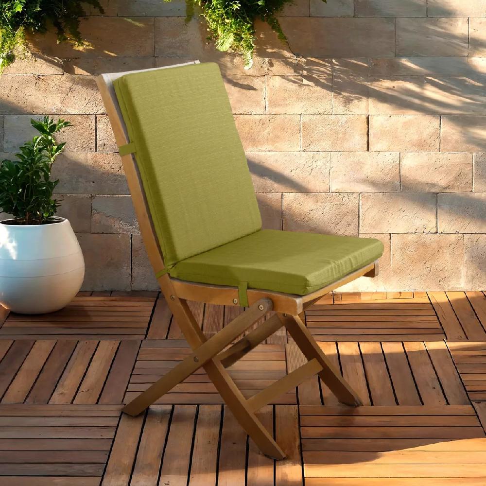 eminza Coussin de chaise extérieur avec dossier (90 x 40 cm) Sunset Vert olive