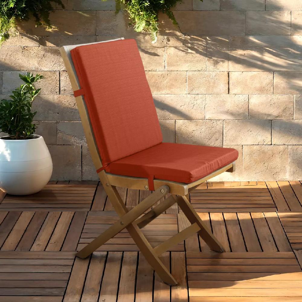 eminza Coussin de chaise extérieur avec dossier (90 x 40 cm) Sunset Terracotta