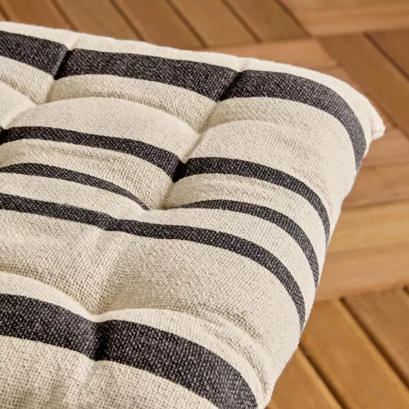 Eminza Coussin De Chaise Extérieur Carré (38 X 38 Cm) Nautira Gris Ardoise