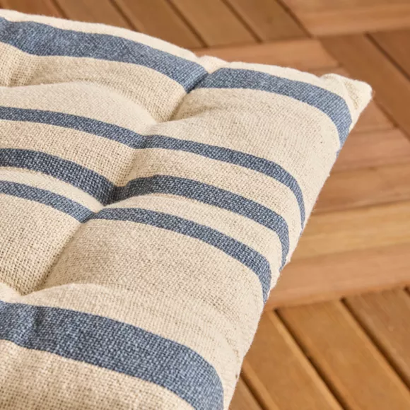 Eminza Coussin De Chaise Extérieur Carré (38 X 38 Cm) Nautira Bleu Marine