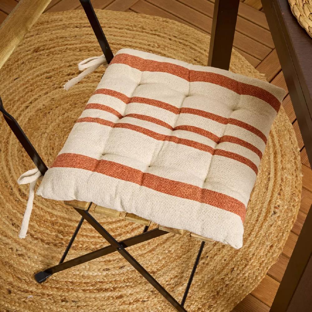 eminza Coussin de chaise extérieur carré (38 x 38 cm) Nautira Orange