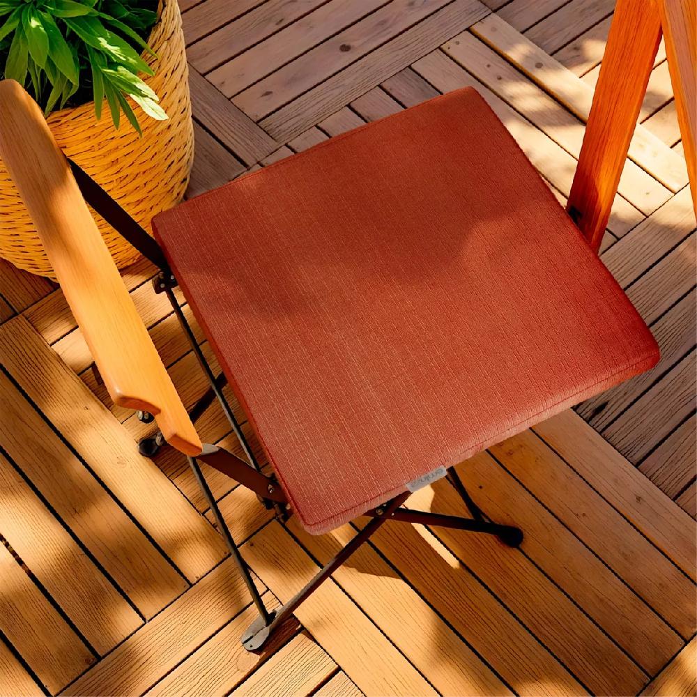 eminza Coussin de chaise extérieur carré (40 x 40 cm) Sunset Terracotta