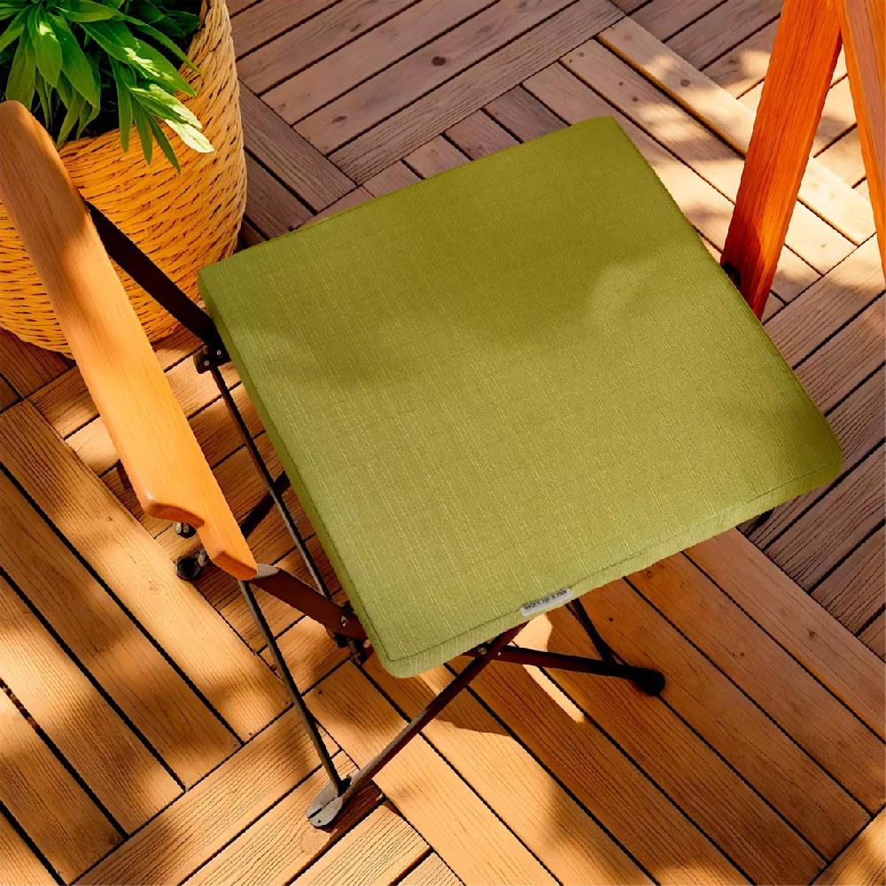 eminza Coussin de chaise extérieur carré (40 x 40 cm) Sunset Vert olive
