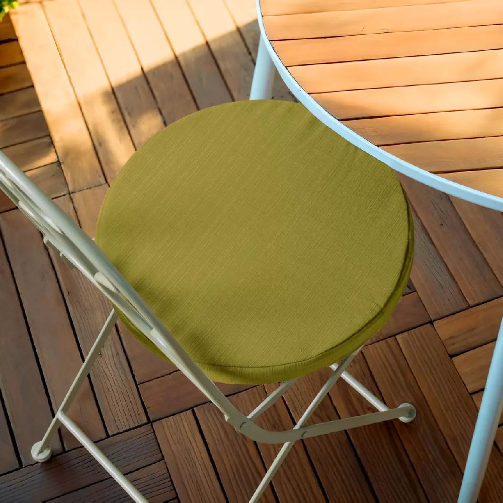 eminza Coussin de chaise extérieur rond (40 cm) Sunset Vert olive
