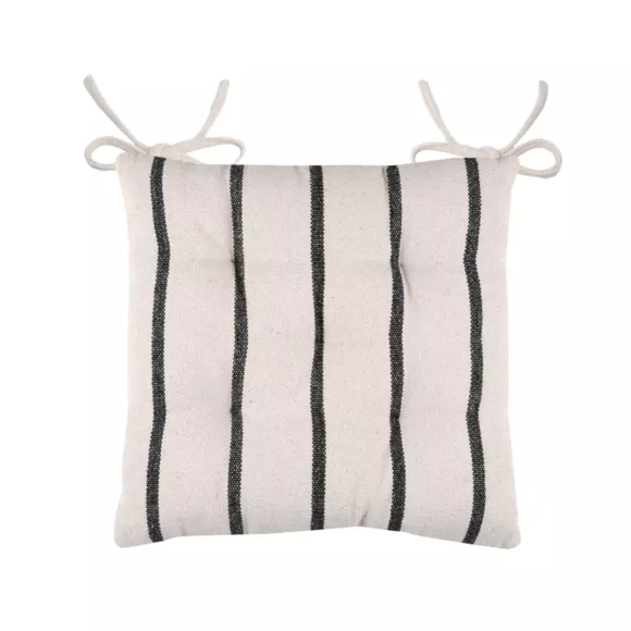 Eminza Coussin De Chaise Extérieur Toile De Coton (40 X 40 Cm) Ocealys Noir